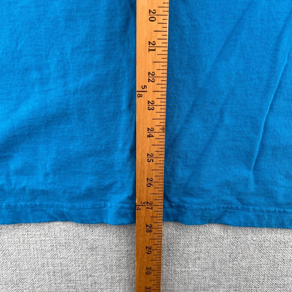 VTG 90s Guess Georges Marciano USA Script Logo Tee Men L/XL‎ Blue Single Stitch - Picture 6 of 9